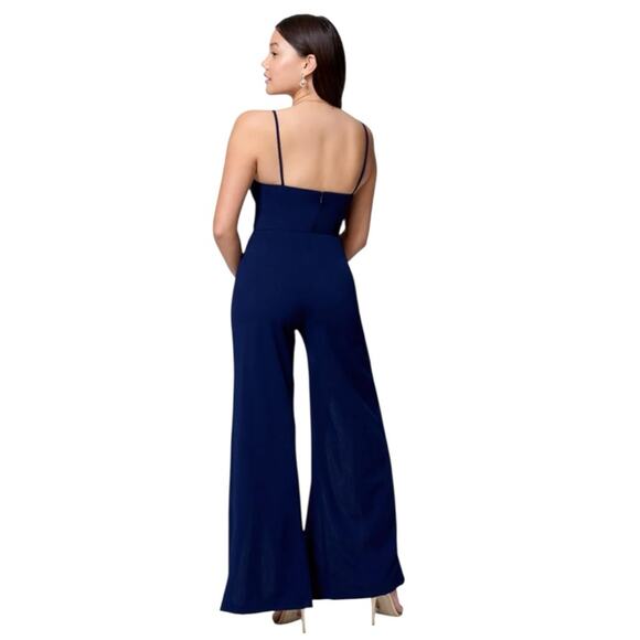 BEBE Spaghetti Strap Jumpsuit with Leg Slits NWT - Picture 4 of 8